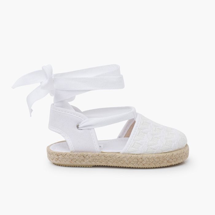 Espadrilles braided effect ribbons