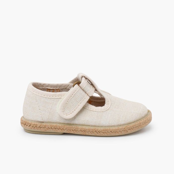 T-Bar shoes organic cotton jute soles