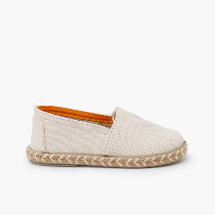 Bicolour jute espadrilles with elastic