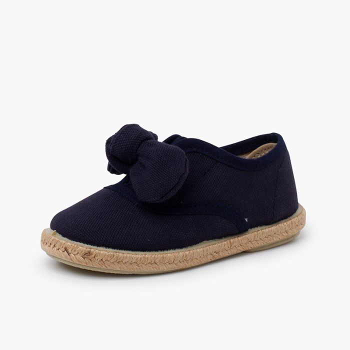 Jute sole bow trainers