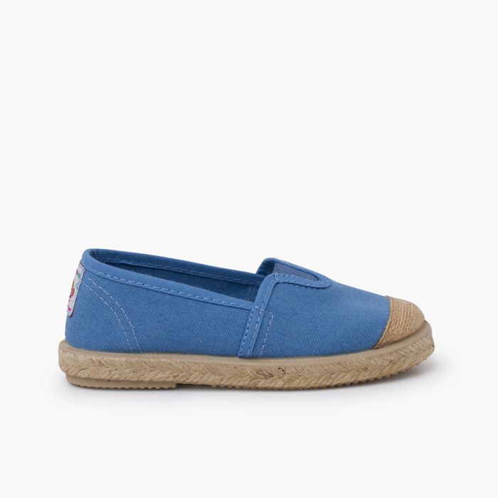 Central elastic espadrilles jute toecap