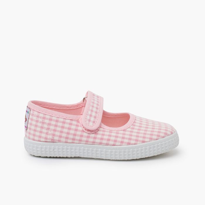 Vichy trainers Mary Janes hook-and-loop fasteners