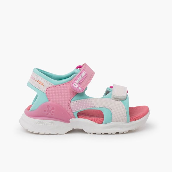 Biomecanics canvas sandals double zip fastening