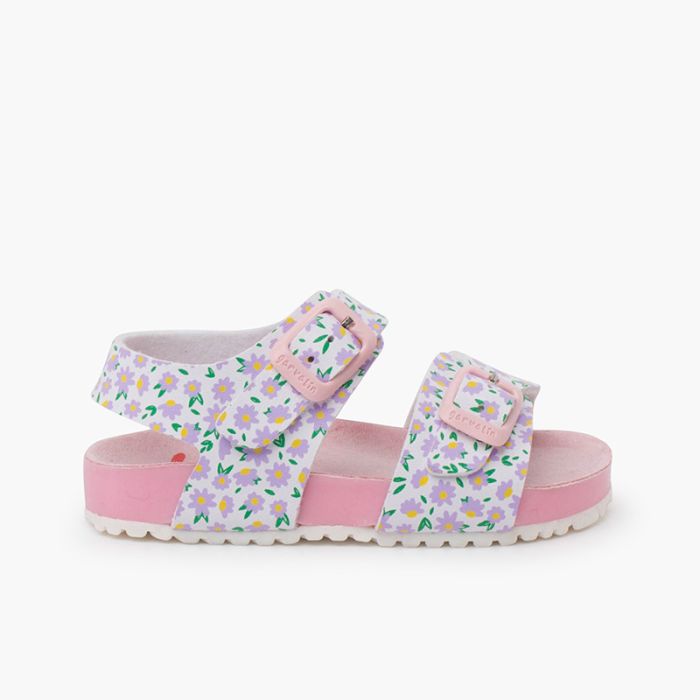 Garvalín bio gel sandals with flowers