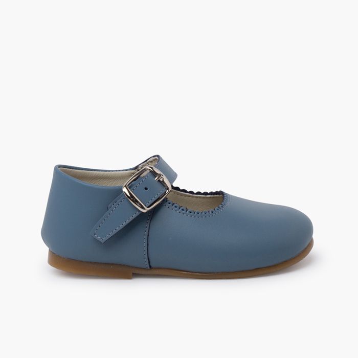 Leather Mary Janes caramel sole