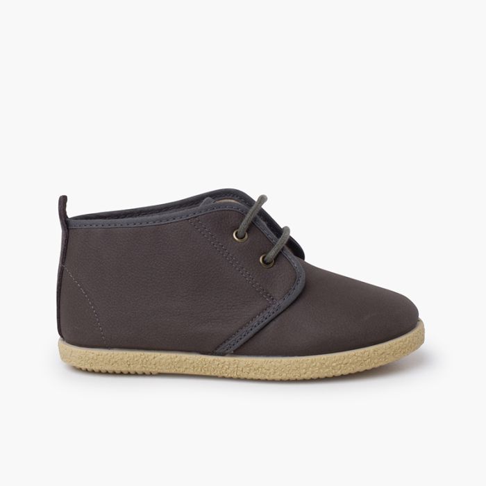 Vegan Leather Lace-Up Booties