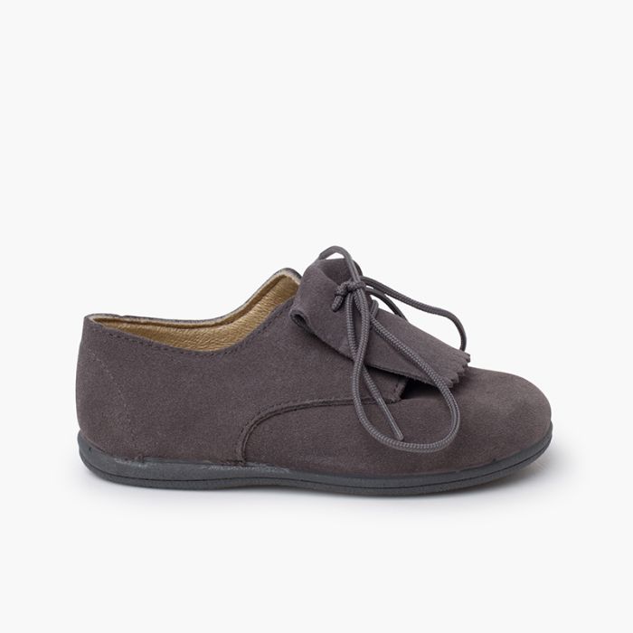 Suede Bluchers Fringed Tongue