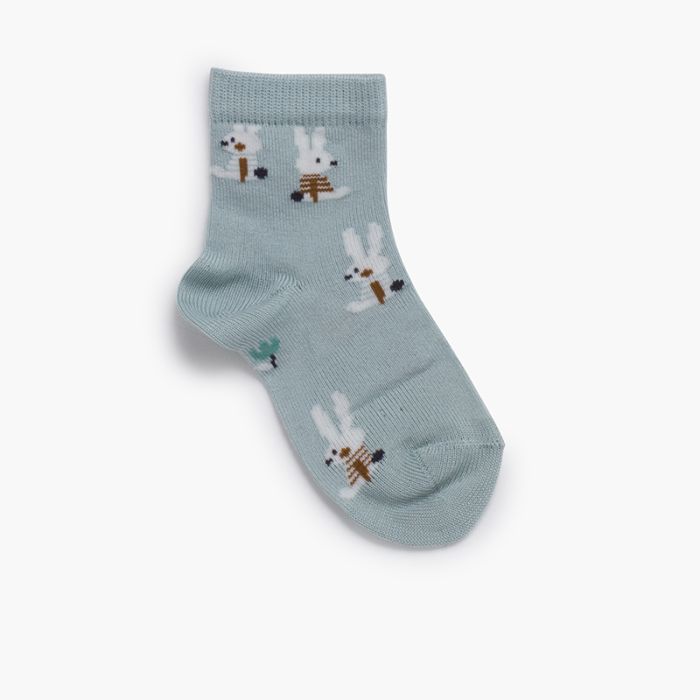 Short socks with bunnies