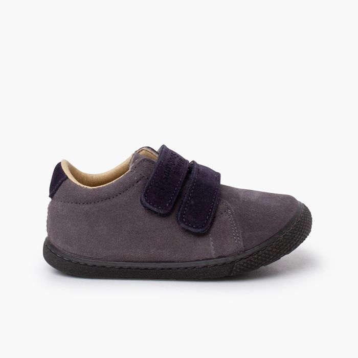 Barefoot Suede trainers hook and loop strap