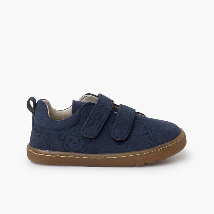 Barefoot trainers type textured leather
