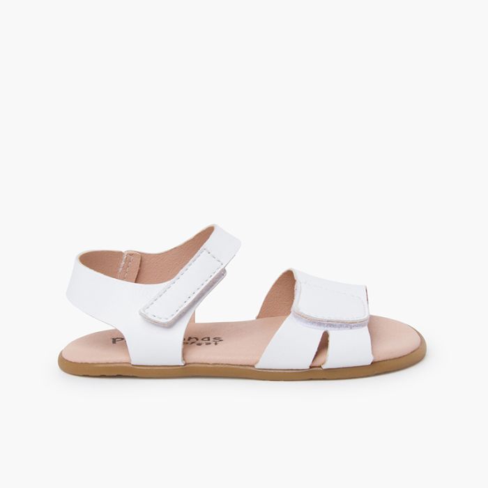Barefoot leather sandals adjustable front strap