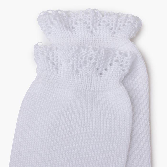 High socks openwork cuffs
