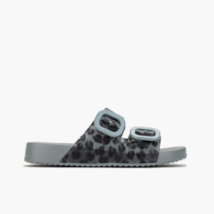 Habana rubber sandals double-buckle animal print