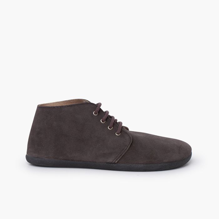 Barefoot suede lace-up boots