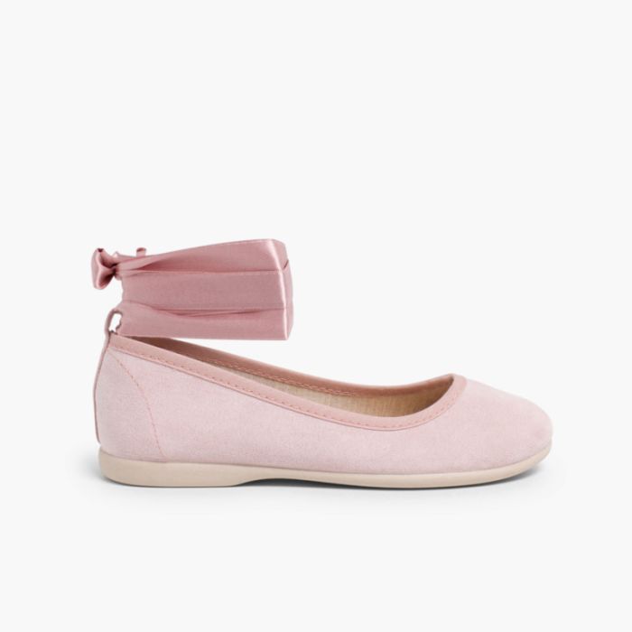 Ballet Pumps Satin Bow Anklet Strap
