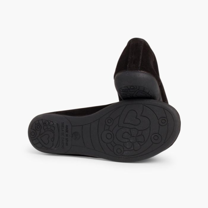 Suede Ballerina Pumps. Quality and cheap spanish shoes