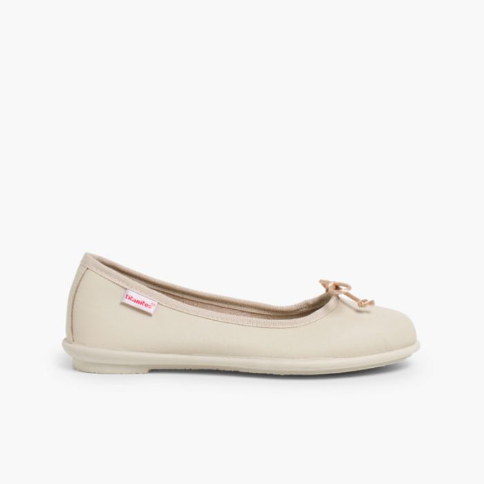 Girl's Washable Leather Ballet Flats 