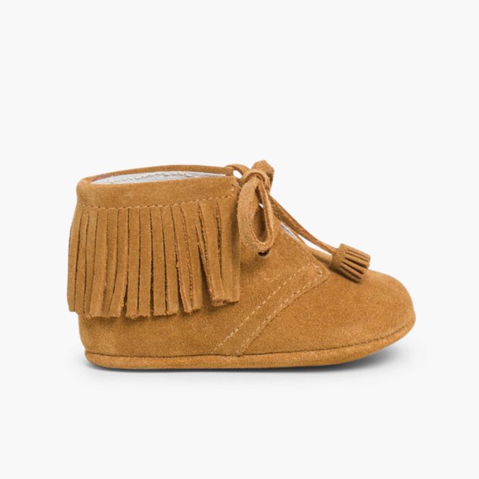 Baby Indian-style Boots with fringes and laces