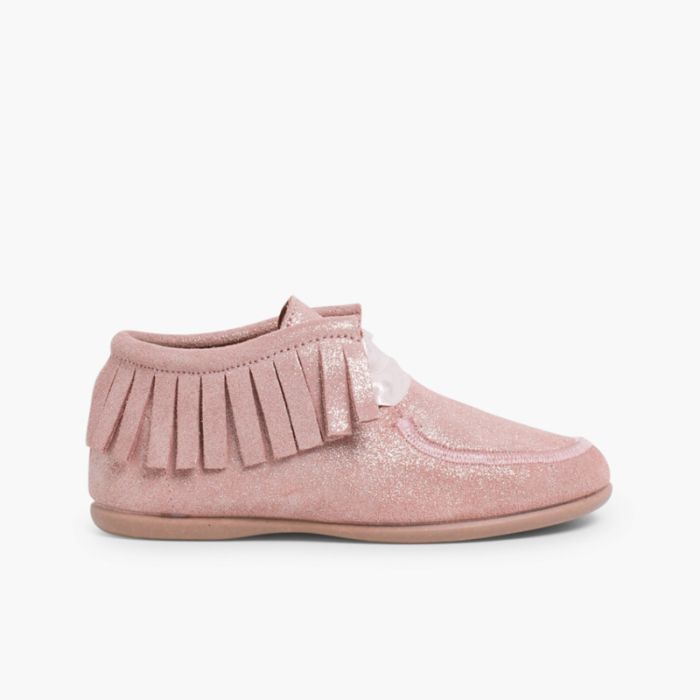 Indian Glitter boots with fringes