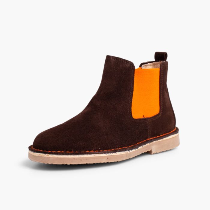 Orange suede boots store