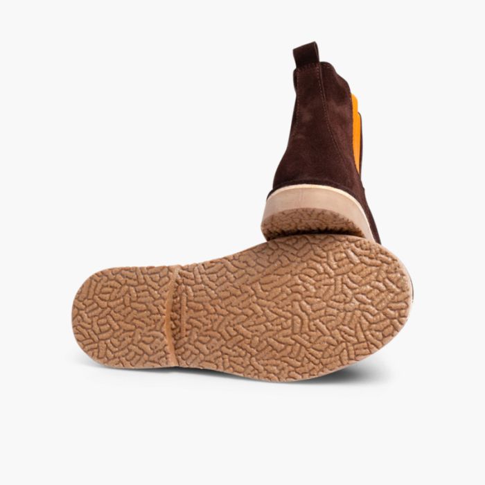 Womens chelsea boots with coloured elastic top