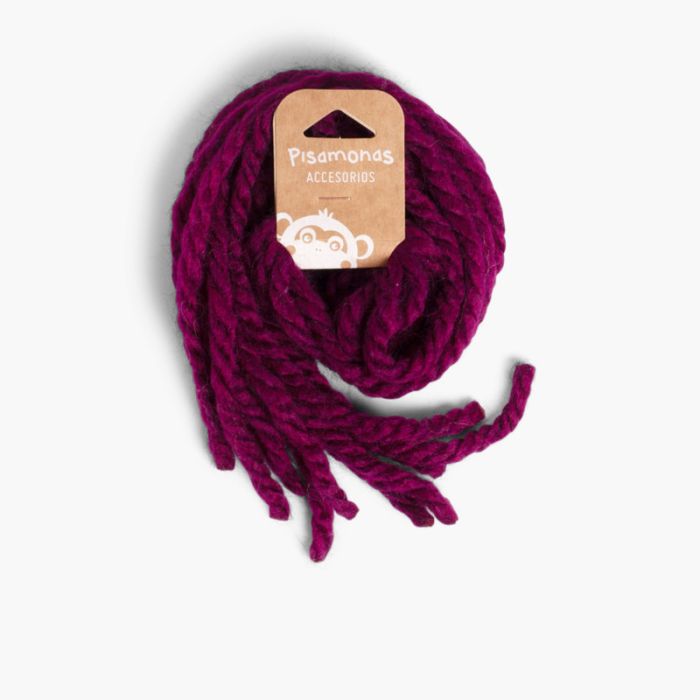Hair strands for girls in monochrome wool