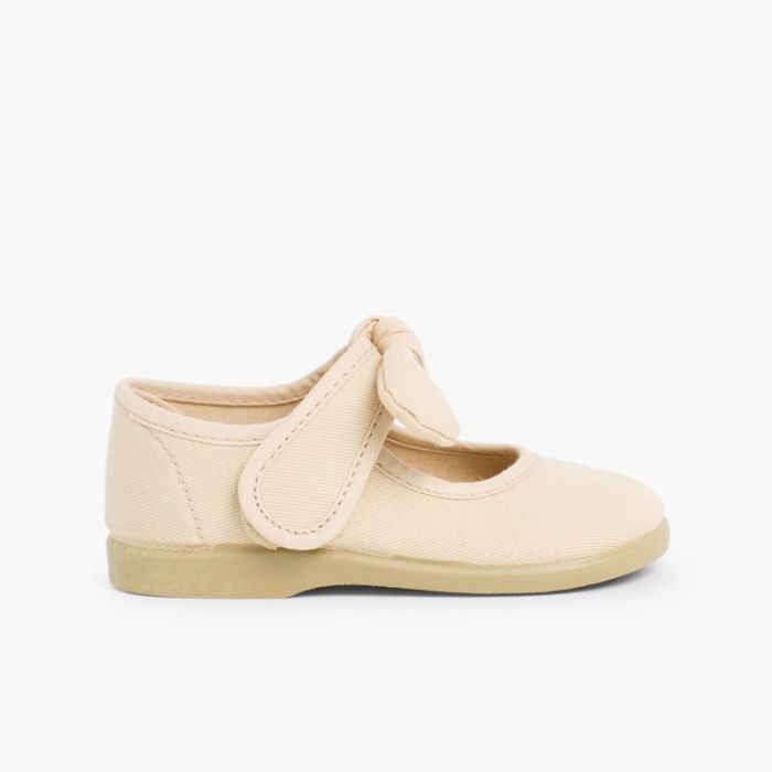 Canvas Mary Janes loop fasteners 