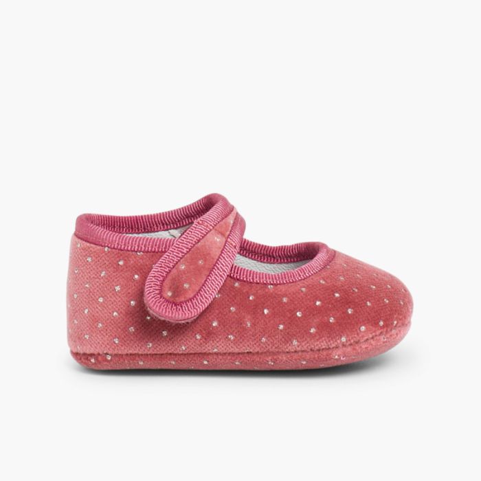 Velvet Baby Mary Janes with Sparkles