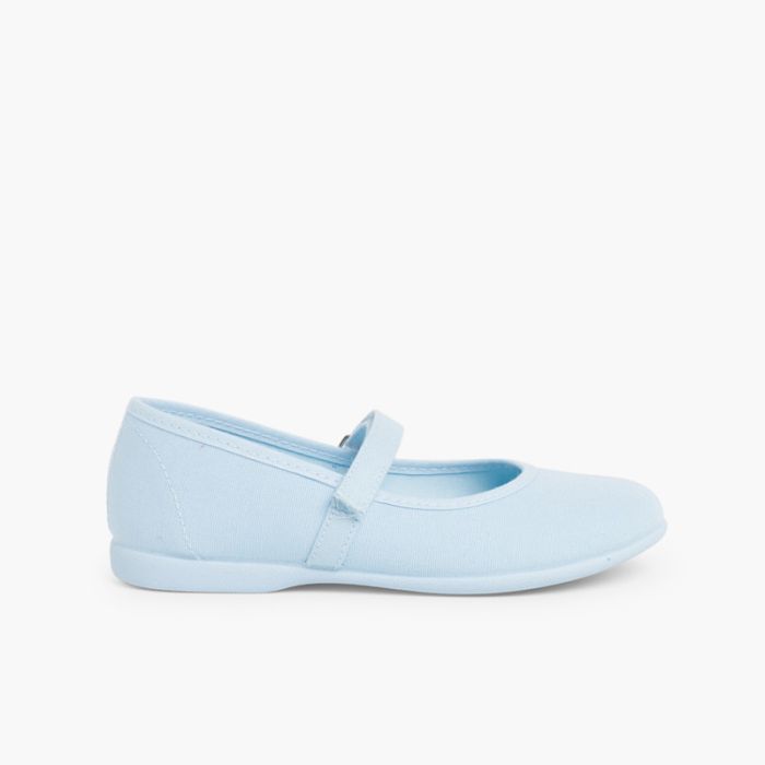 Girls Riptape Canvas Mary Janes