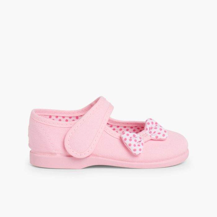 Polka Dots loop fasteners and Bow Mary Janes 