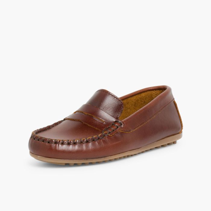 Boys Leather Mask Slip on Loafers