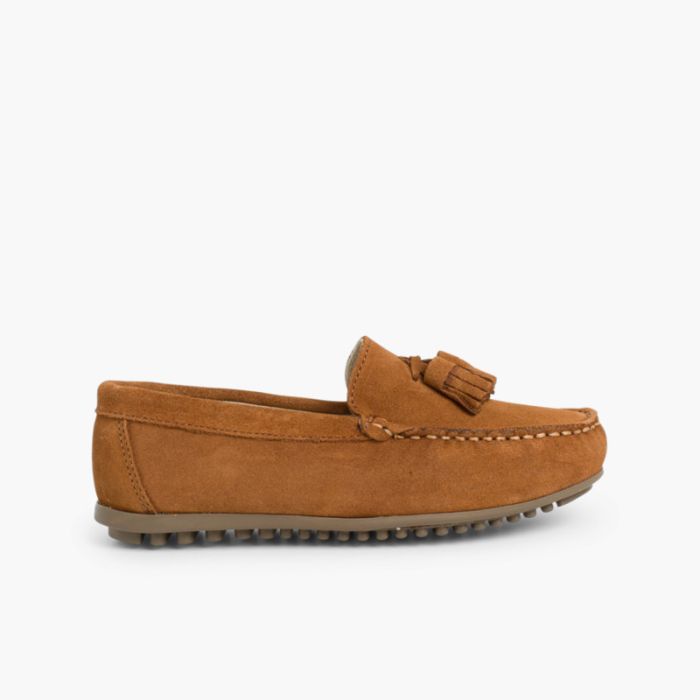 Boys Suede Tassel Moccasins