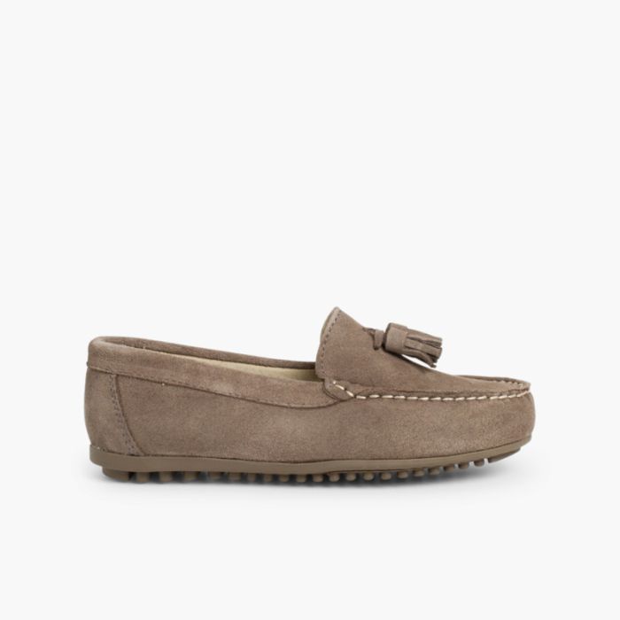 Boys Suede Tassel Moccasins