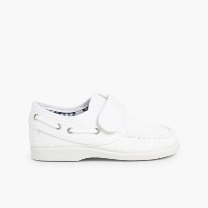 Canvas Boat Shoes loop fasteners