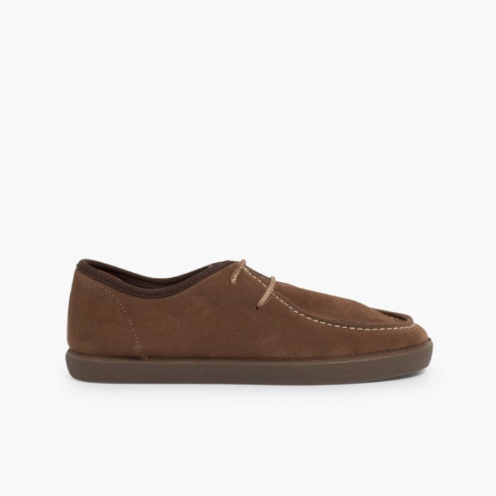 Suede deck shoes for children and adults