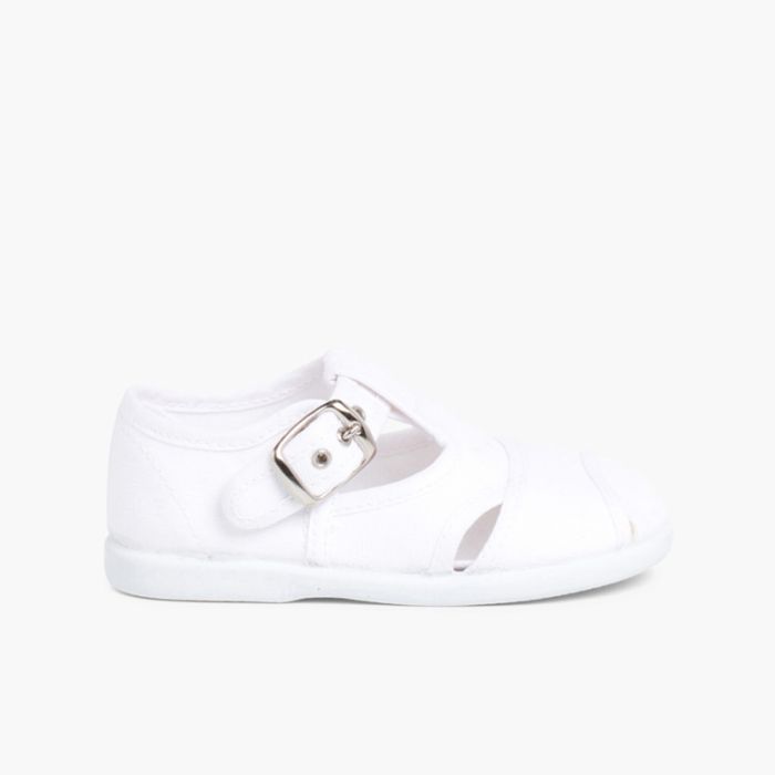 Boys Canvas T-bar Sandals