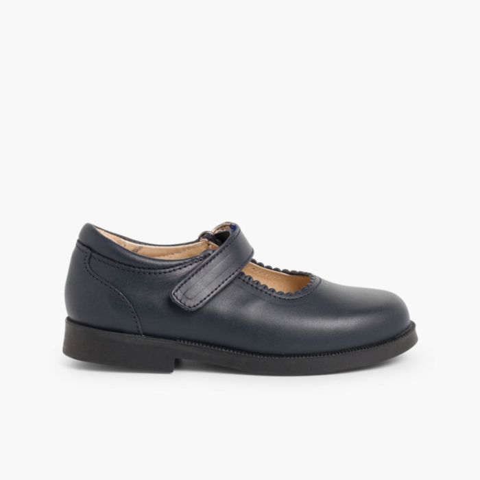 Girls Riptape Mary Jane School Shoes