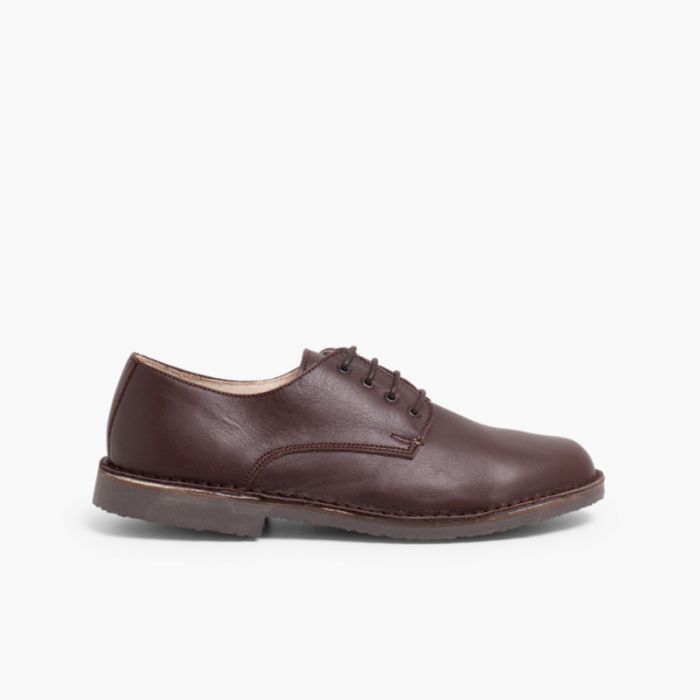 Blucher-style children’s leather shoes