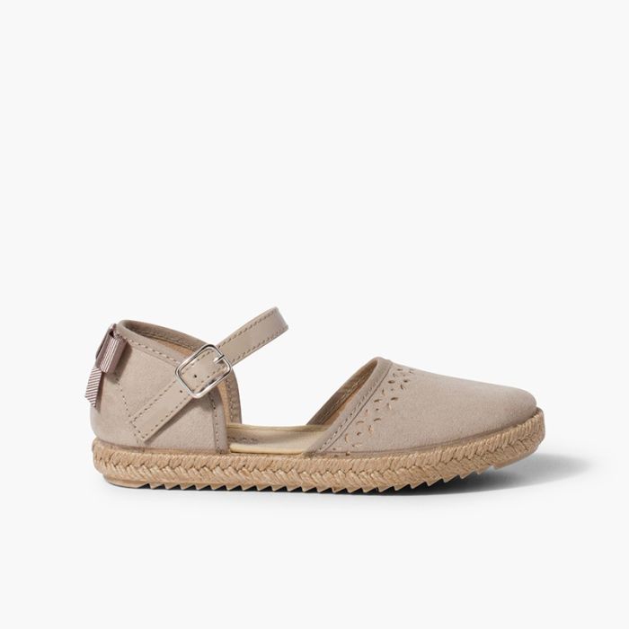 Espadrille with back bow buckle