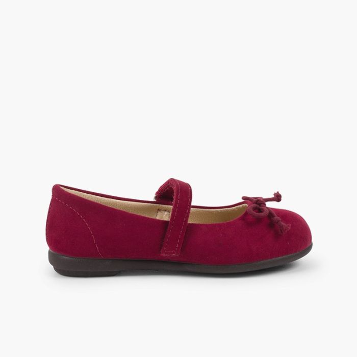 Ballet Flats with loop fasteners and Mary Jane-Style Bow 