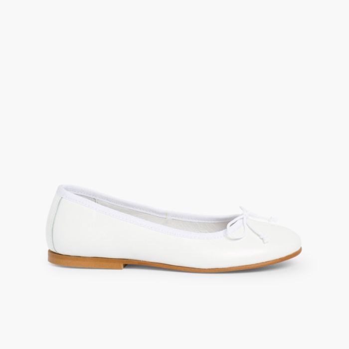 Girls Leather Ceremonial Ballerinas
