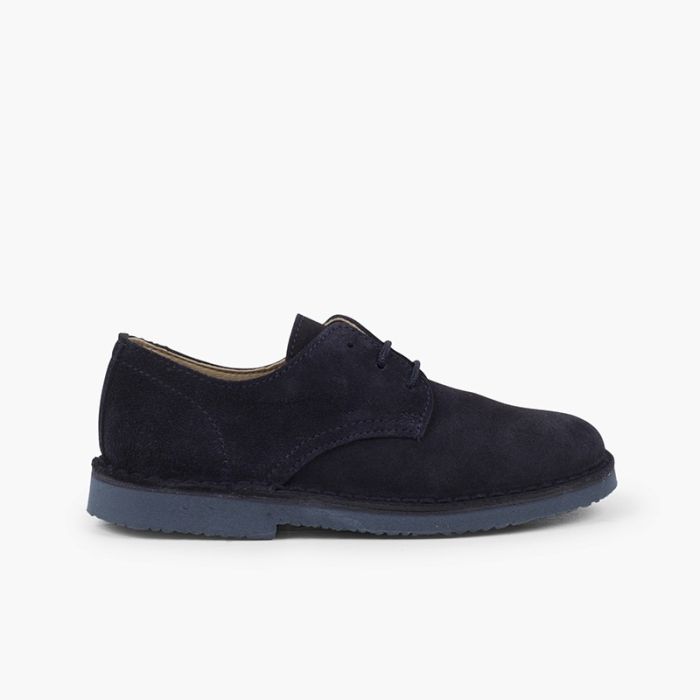 Plain suede bluchers boy's formal shoes