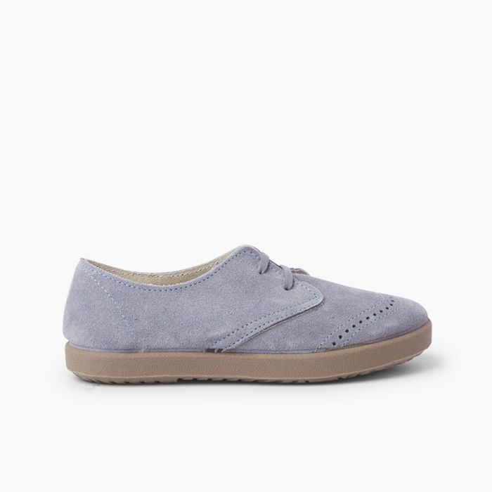 Suede Toe Cap Brogue Bluchers