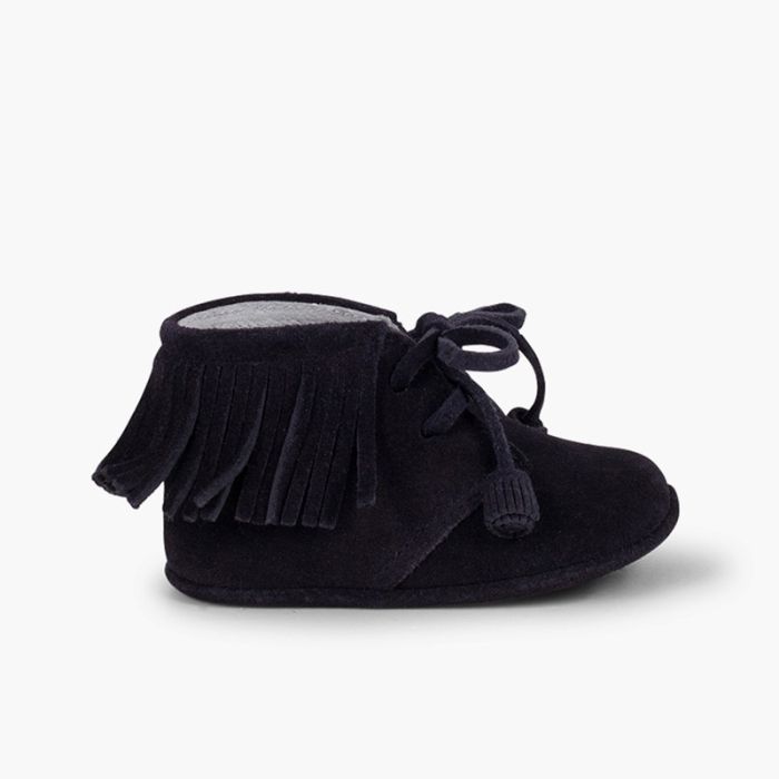 Baby Indian-style Boots with fringes and laces