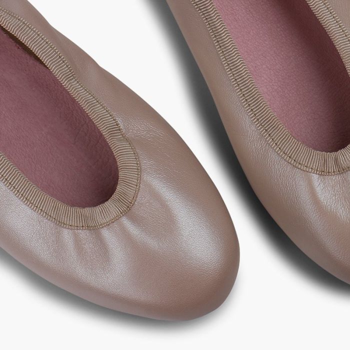 Pink leather flats online