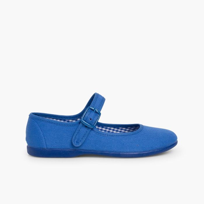 Girl s Canvas Mary Jane Shoes Large Sizes made in Spain