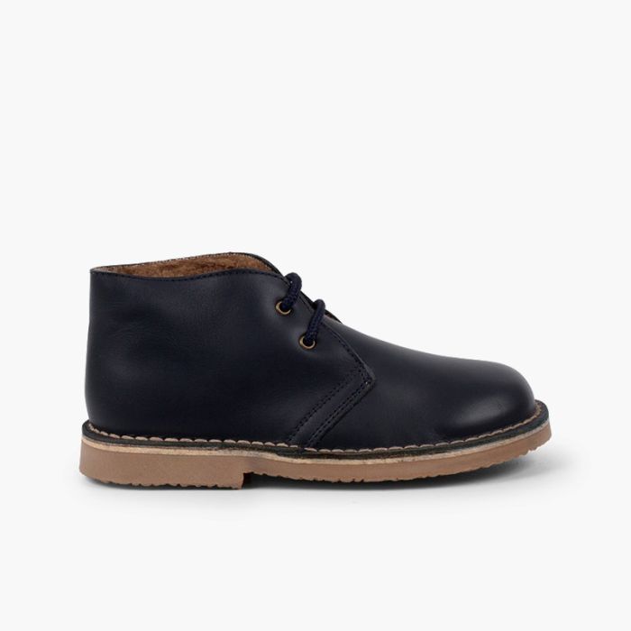 Safari Boots leather Laces Wool Inner Lining