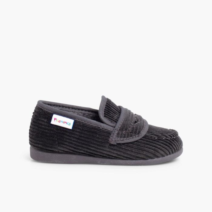 Corduroy Moccasin Slippers