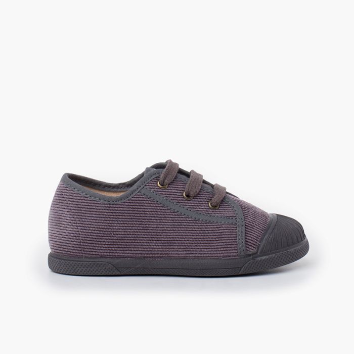  Corduroy rubber toe cap sneakers