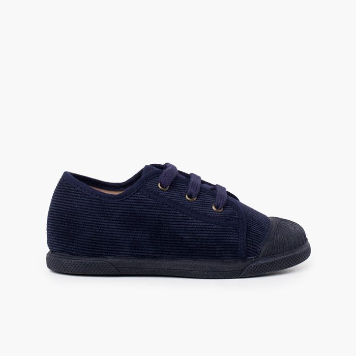  Corduroy rubber toe cap sneakers